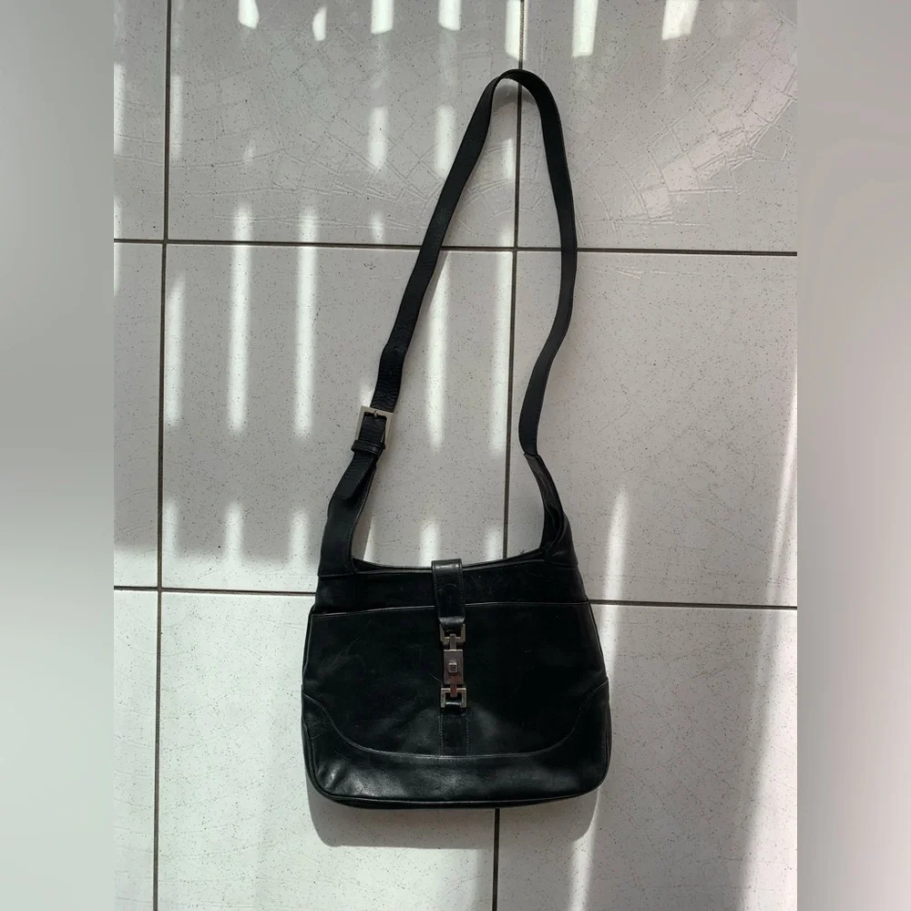 Aldo vintage leather Classic Black Handbag - Picture 1 of 4